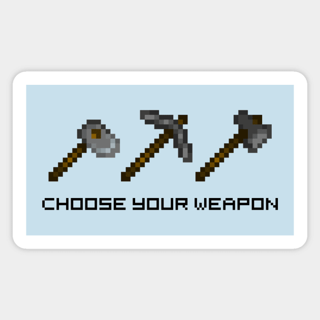 Stardew Valley Choose Your Weapon Tools 8-Bit Pixel Art Sticker by StebopDesigns